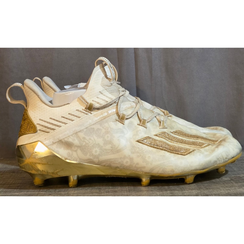 Adidas Adizero Young King Football Cleats Mens Size 11 Cloud White Gold